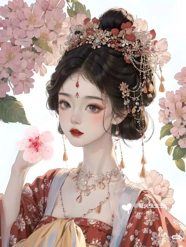 Ảnh Cô Gái Cầm Hoa Che Mặt Anime Đầy Nghệ Thuật