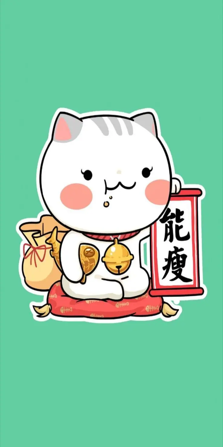 Ảnh mèo thần tài làm hình nền phong thủy