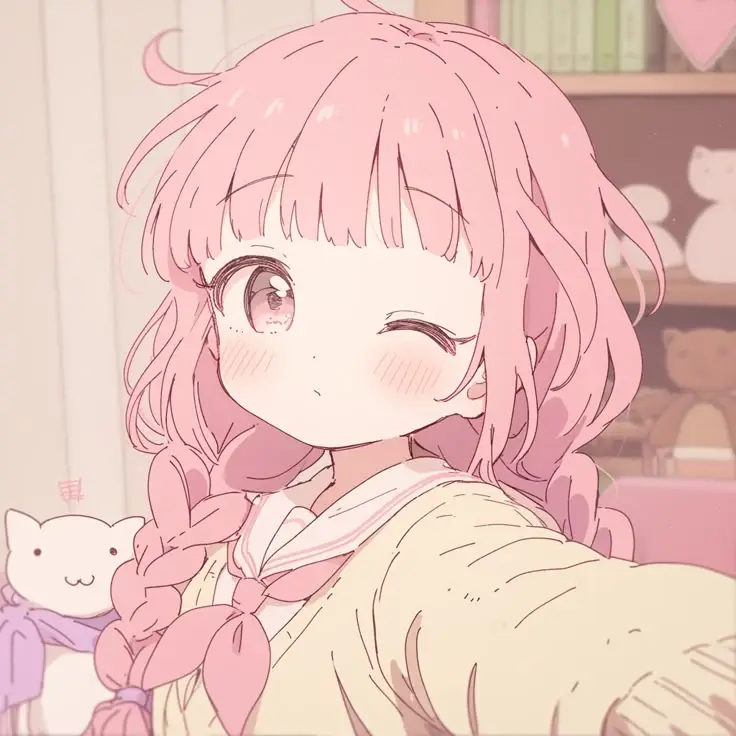 Ảnh Avatar Anime Màu Hồng Cute Mang Đến Sự Dễ Thương