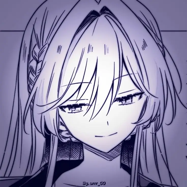 Hình Avatar Anime Nữ Đen Trắng Đầy Nghệ Thuật