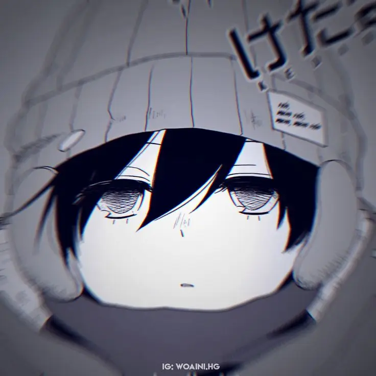 Ảnh Avatar Anime Trắng Đen Buồn Tâm Trạng
