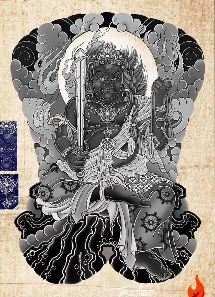 Khám Phá Ý Nghĩa Hình Xăm Minh Vương Bất Động 1