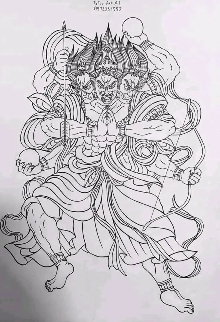 Khám Phá Ý Nghĩa Hình Xăm Minh Vương Bất Động 6