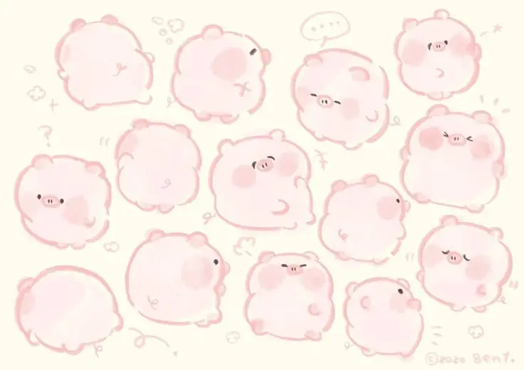 Hình nền heo dễ thương năm 2019