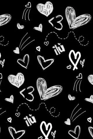 Hình Nền Đen Hình Trái Tim Độc Đáo