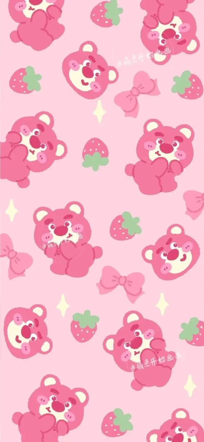 Hình Nền Gấu Cute Màu Hồng Xinh Xắn