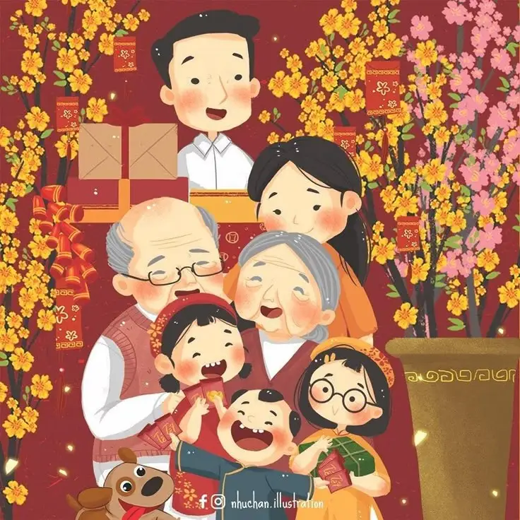 Hình Nền Gia Đình Cute Ngập Tràn Yêu Thương