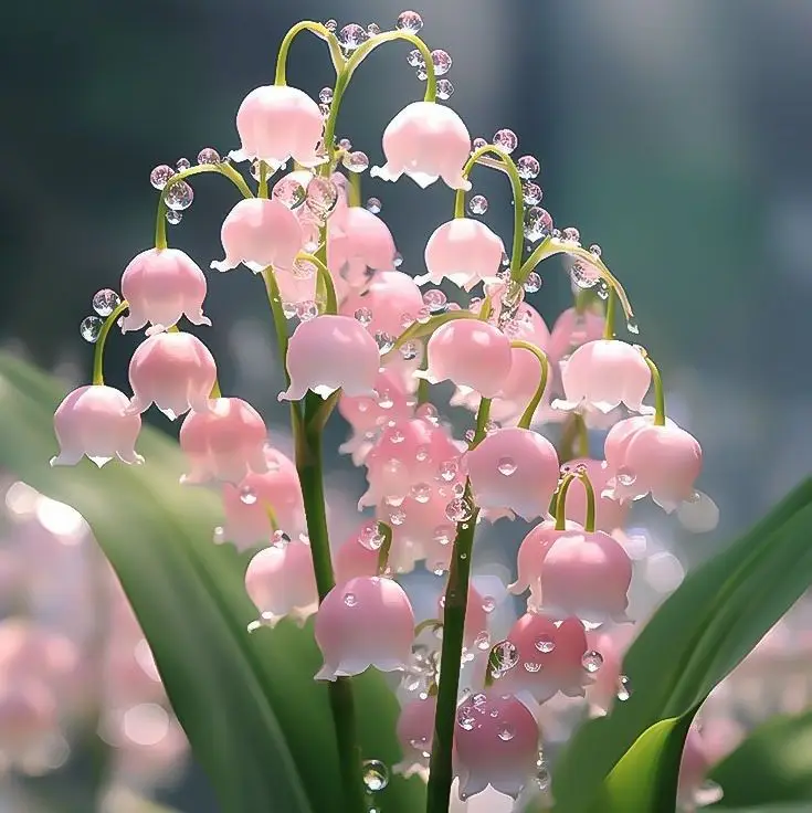 Hình nền hoa linh lan hồng xinh đẹp