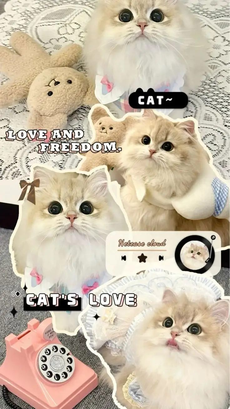 Hình nền điện thoại mèo cute đáng yêu