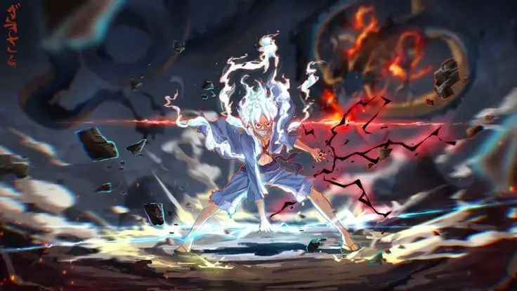 Hình Nền Luffy Gear 4 – Pha Trộn Giữa Sức Mạnh và Nghệ Thuật