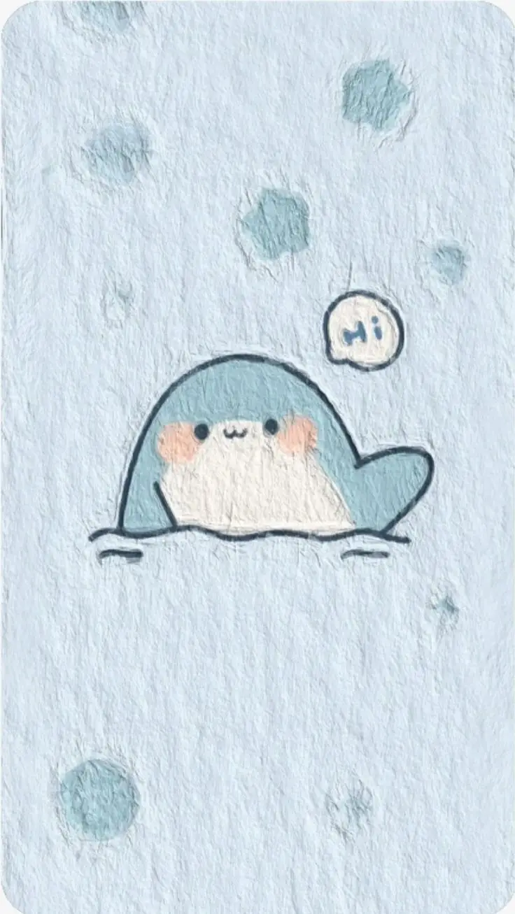Hình nền màu xanh dương cute giúp bạn thư giãn