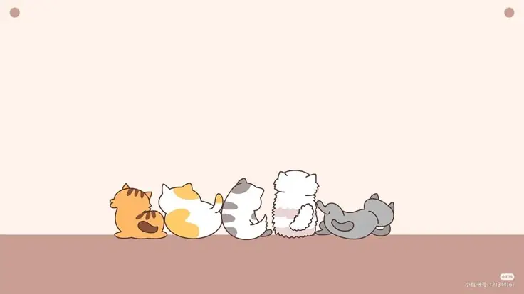Hình Nền Máy Tính Mèo Chibi Cute Dễ Thương