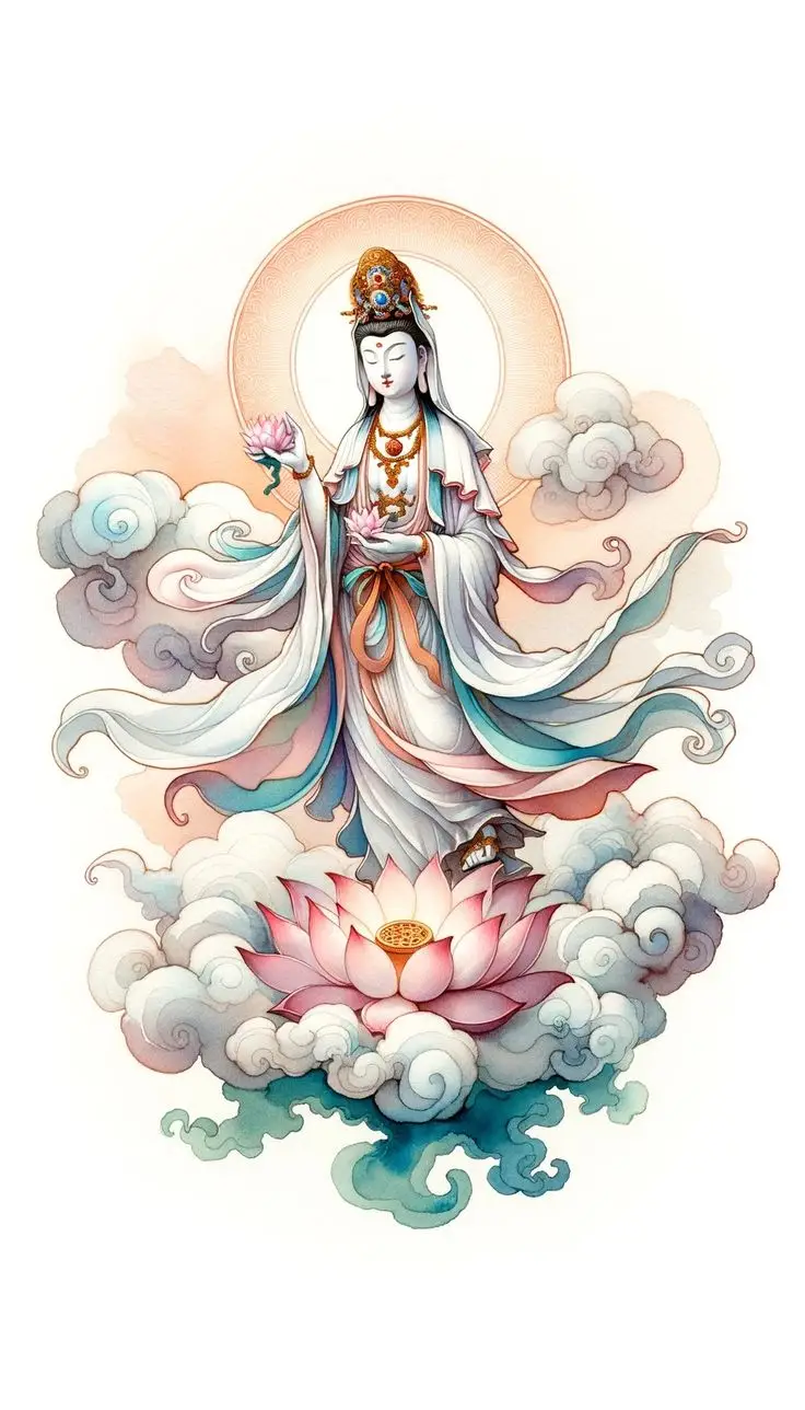 Hình nền mẹ Quan Âm Bồ Tát mang lại bình an cho bạn