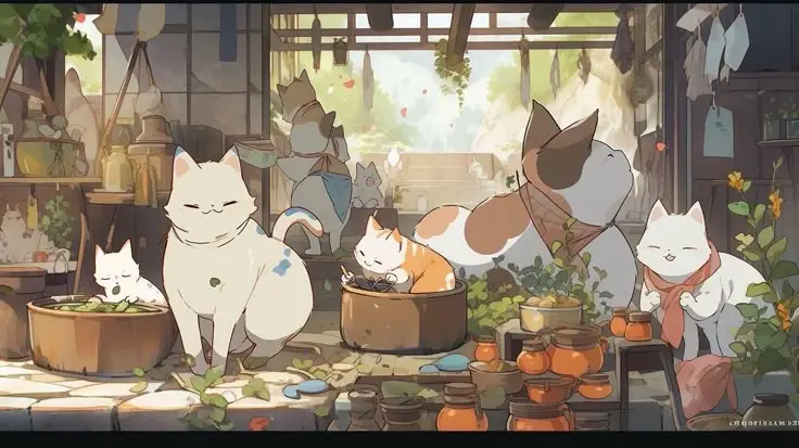 Hình nền mèo 4K cho laptop dễ thương