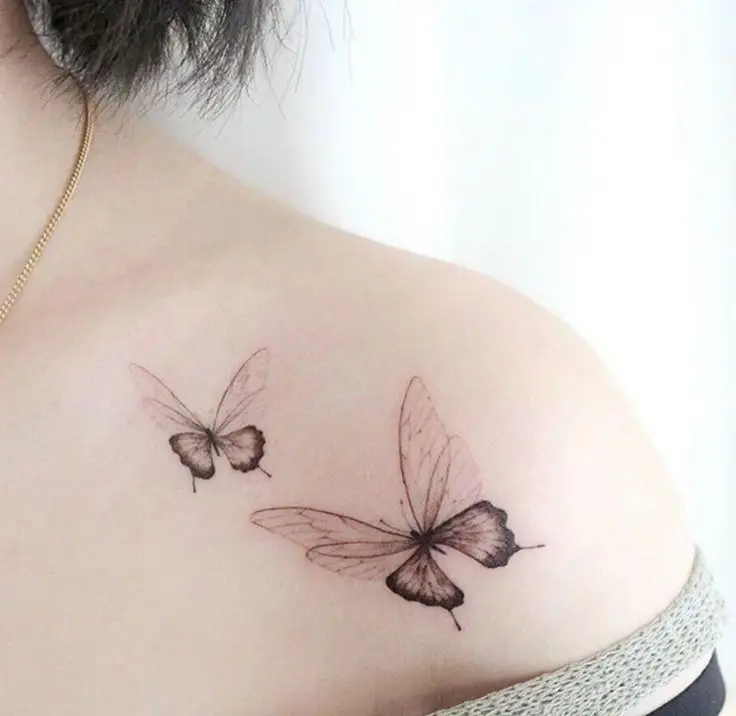 Hình Xăm Bướm Đen Trắng: Sự Tinh Tế và Quyến Rũ