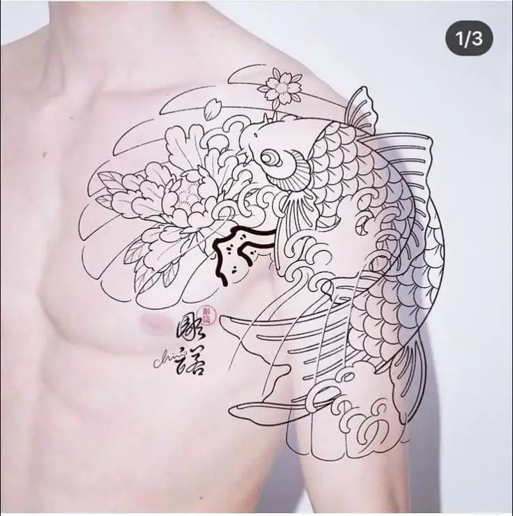 Hình Xăm Cá Chép Đơn Giản: Tượng Trưng Cho Tài Lộc 27