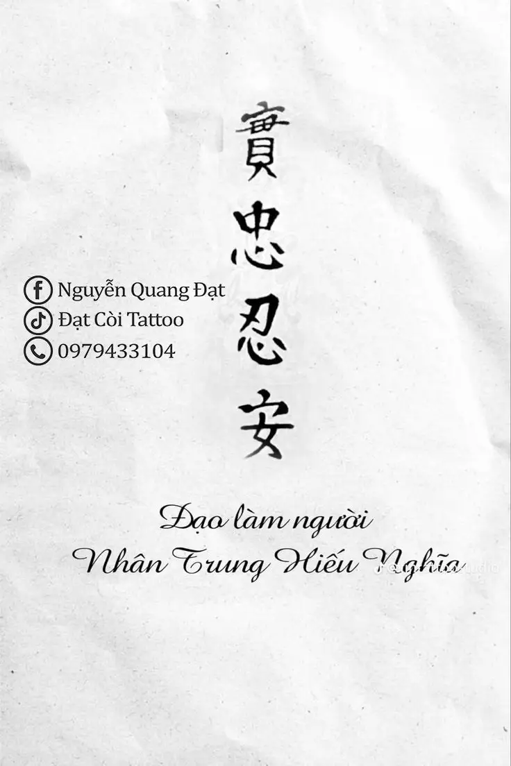 Hình xăm chữ Trung Quốc đẹp và ý nghĩa 6