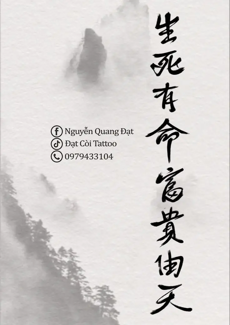 Hình xăm chữ Trung Quốc đẹp và ý nghĩa 12