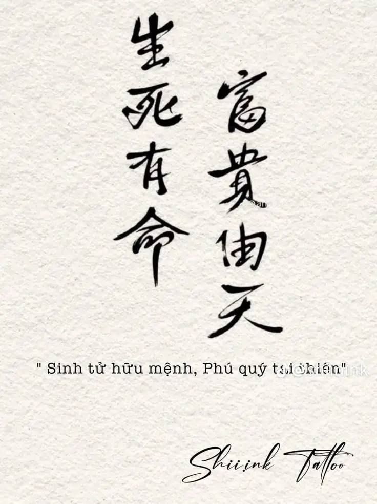 Hình xăm chữ Trung Quốc đẹp và ý nghĩa 21