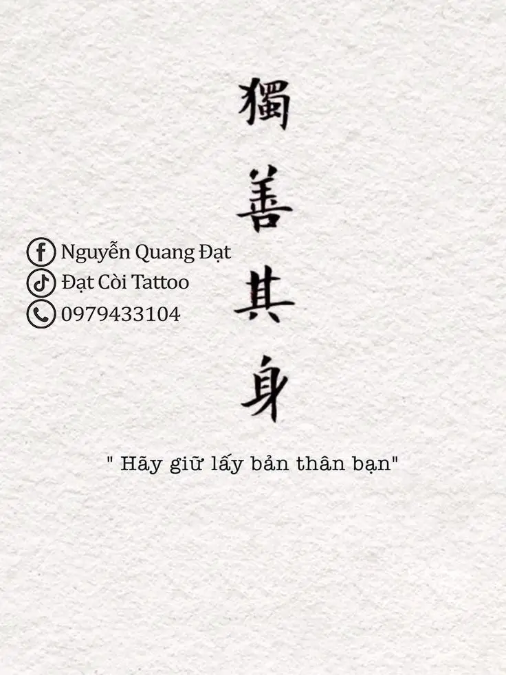 Hình xăm chữ Trung Quốc đẹp và ý nghĩa 50