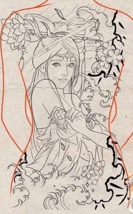 Khám Phá 50 Hình Xăm Cô Gái Nhật Cầm Kiếm Đẹp