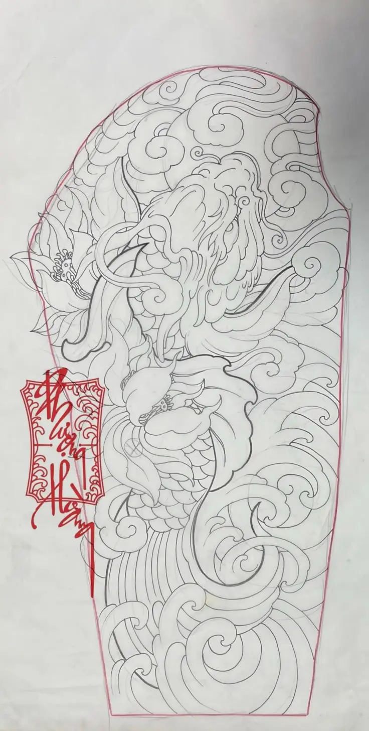 Hình Xăm Cửu Long Di Quan - Hình Ảnh và Ý Nghĩa 43