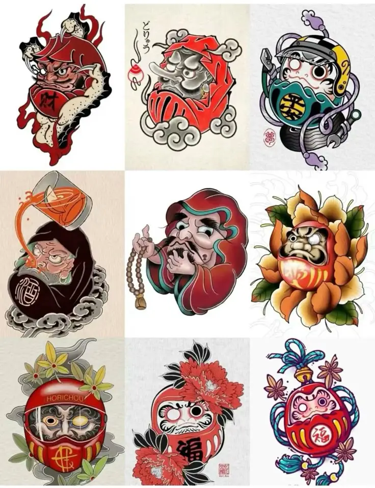 Hình Xăm Daruma Nhật Cổ: Biểu Tượng May Mắn Và Hình Ảnh Đẹp 40