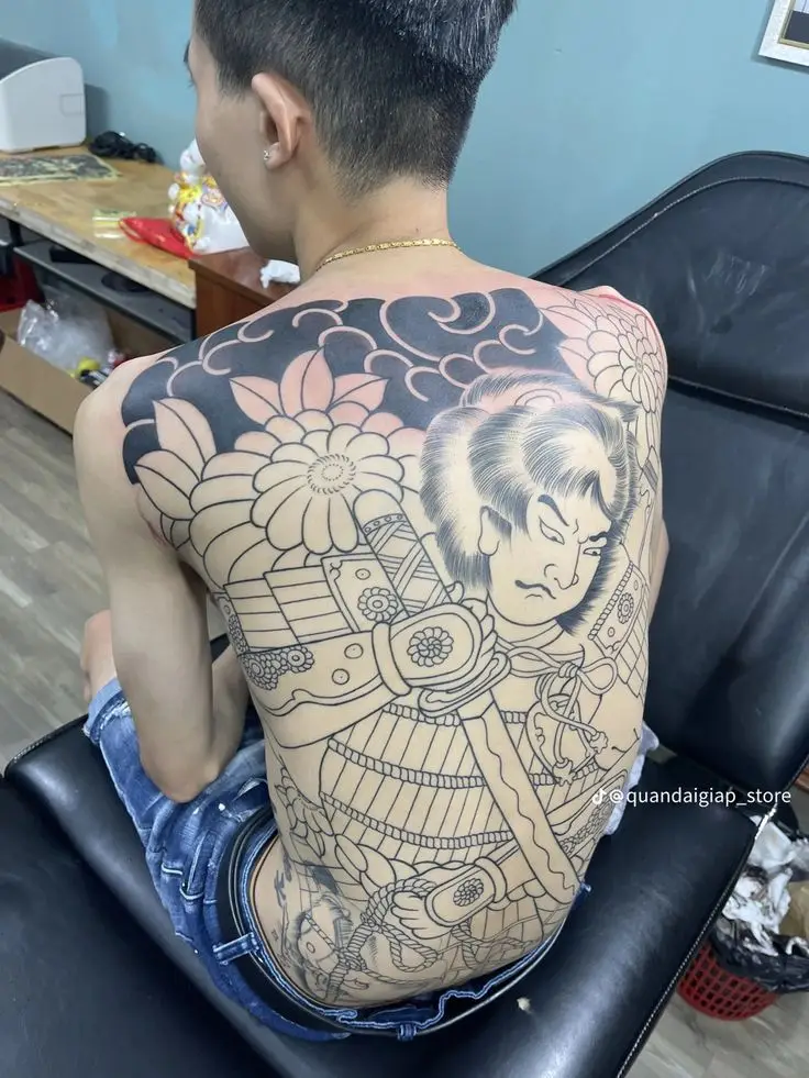 Hình Xăm Full Lưng Đi Nét - Tuyệt Tác Nghệ Thuật Trên Cơ Thể 43