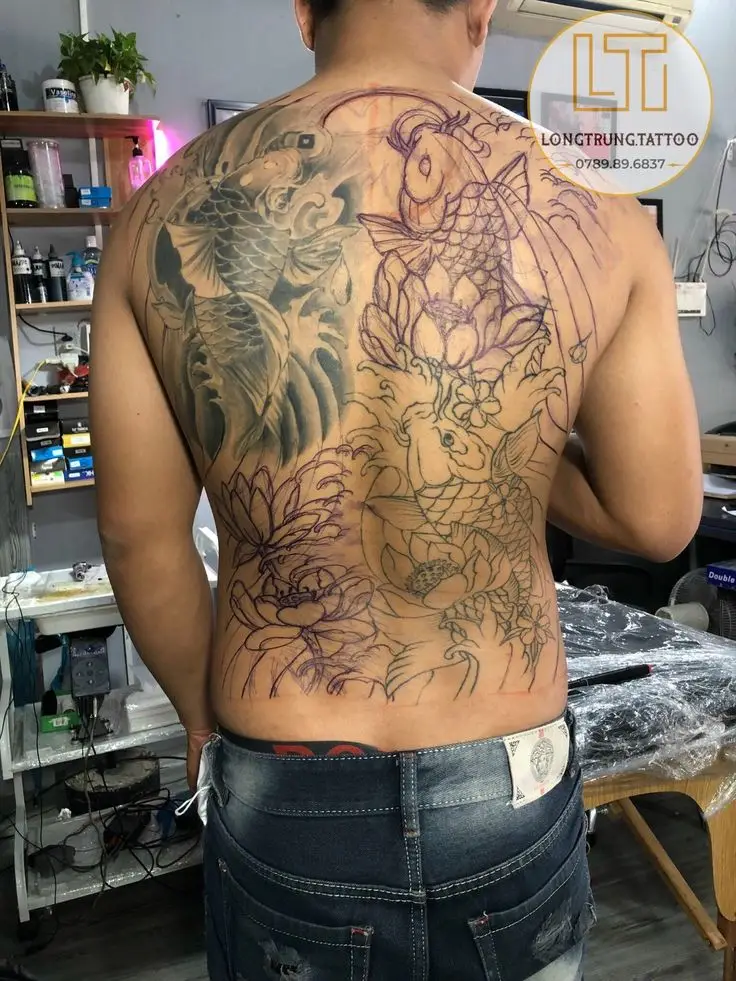 Hình Xăm Full Lưng Đi Nét - Tuyệt Tác Nghệ Thuật Trên Cơ Thể 55