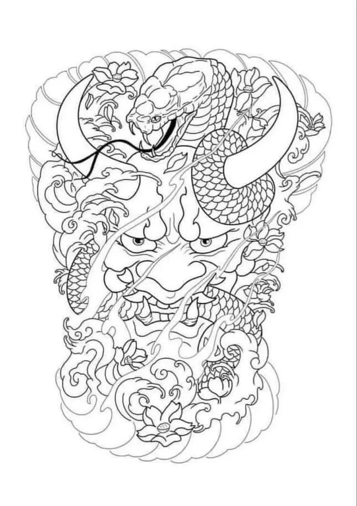 Hình Xăm Full Lưng Mặt Quỷ - Hình Ảnh Chất Lừ 2