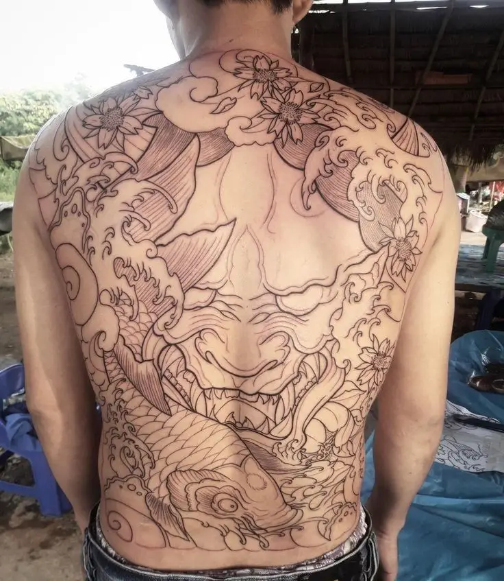Hình Xăm Full Lưng Mặt Quỷ - Hình Ảnh Chất Lừ 28
