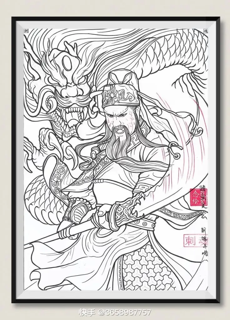 Hình Xăm Full Lưng Ngũ Hổ Tướng Mạnh Mẽ