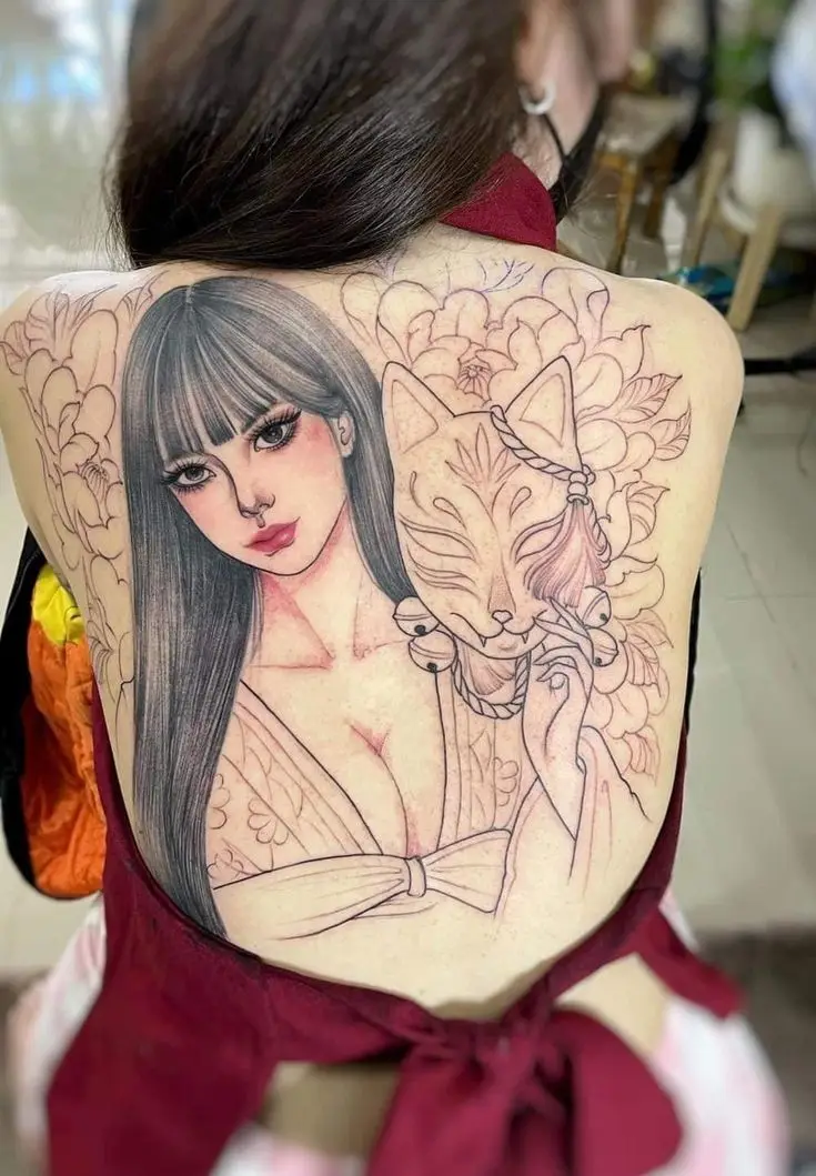 Hình xăm full lưng nữ: Kiểu dáng đẹp và ý nghĩa 10
