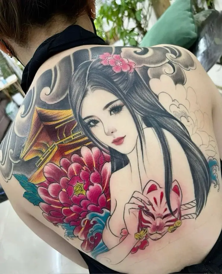 Hình xăm full lưng nữ: Kiểu dáng đẹp và ý nghĩa 27
