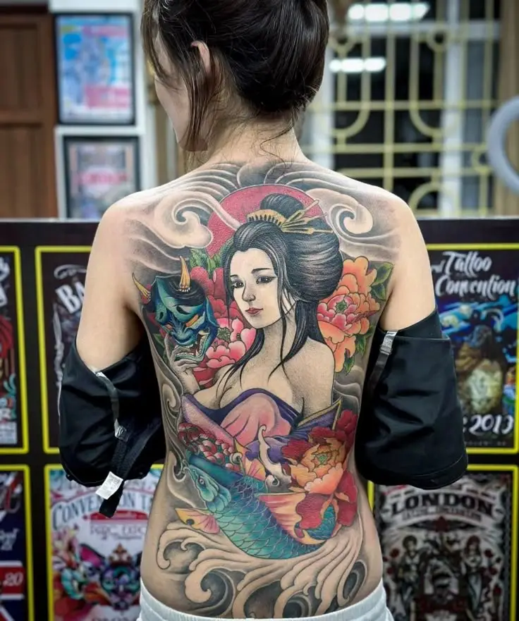 Hình xăm full lưng nữ: Kiểu dáng đẹp và ý nghĩa 51