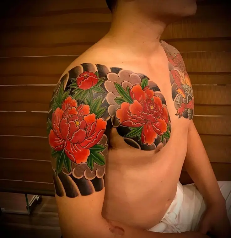Hình Xăm Hoa Mẫu Đơn Cho Nam Thời Thượng 11