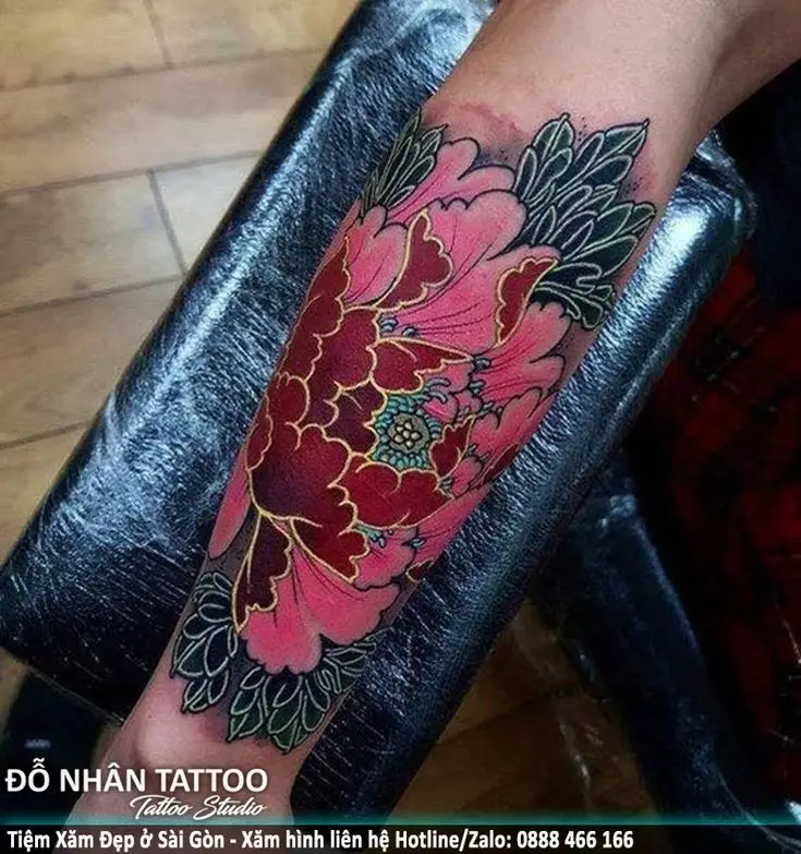 Hình Xăm Hoa Mẫu Đơn Cho Nam Thời Thượng 19