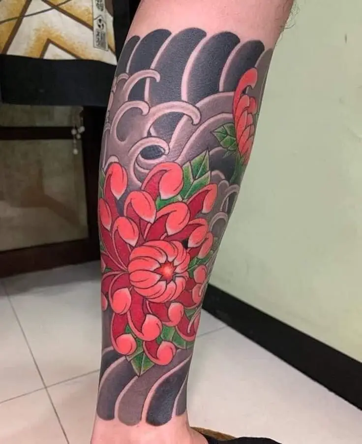 Hình Xăm Hoa Mẫu Đơn Cho Nam Thời Thượng 35
