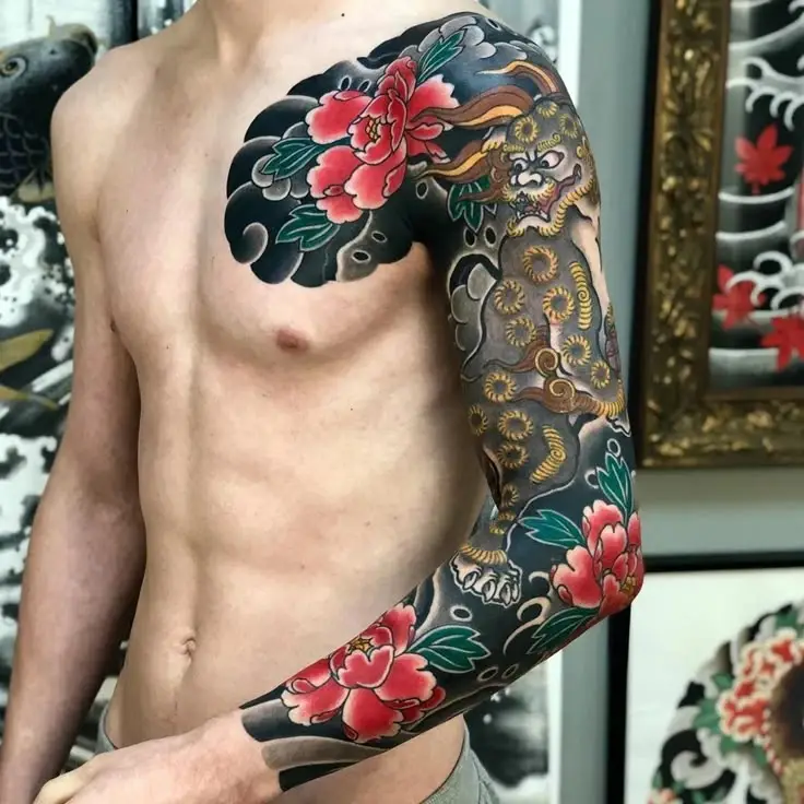 Hình Xăm Hoa Mẫu Đơn Cho Nam Thời Thượng 37