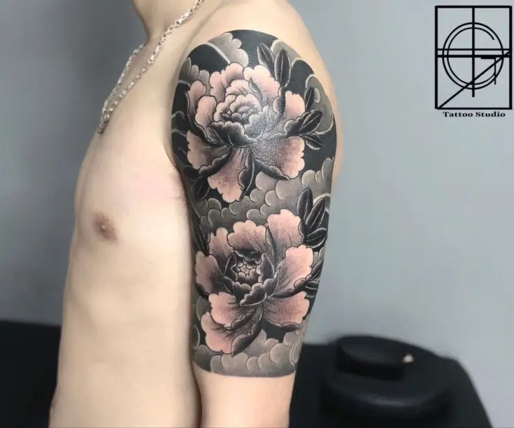 Hình Xăm Hoa Mẫu Đơn Cho Nam Thời Thượng 62