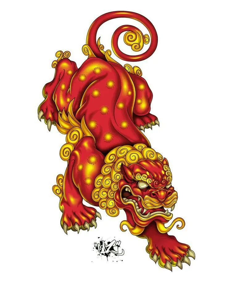 Hình Xăm Kỳ Lân Nhật Cổ Đầy Sáng Tạo 58
