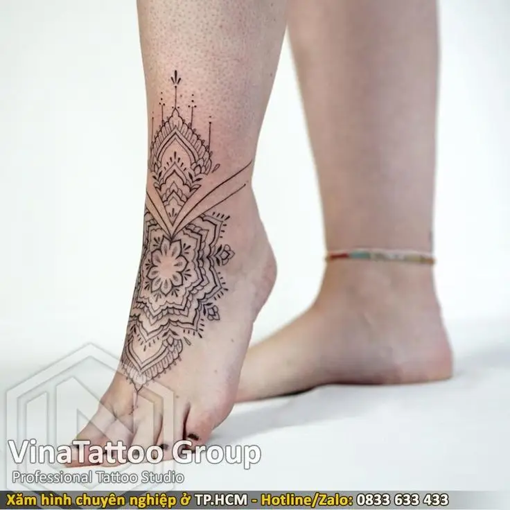 Hình Xăm Mandala Ở Chân – Nghệ Thuật Và Tâm Linh