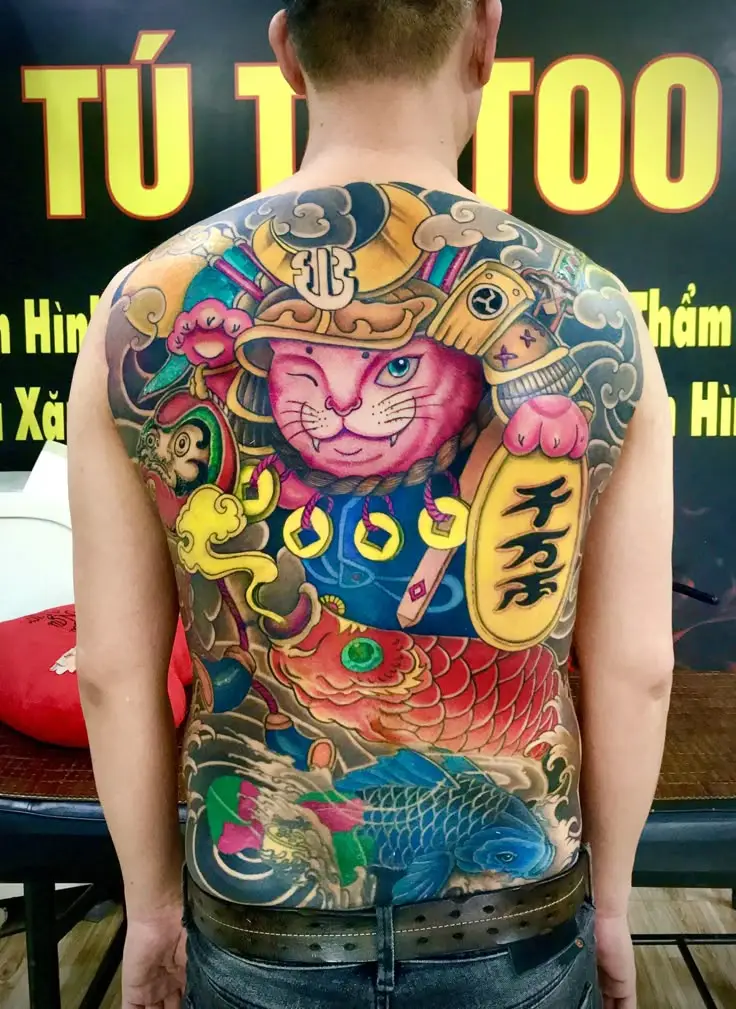 Sưu Tầm Những Hình Xăm Mèo Thần Tài Ấn Tượng 14
