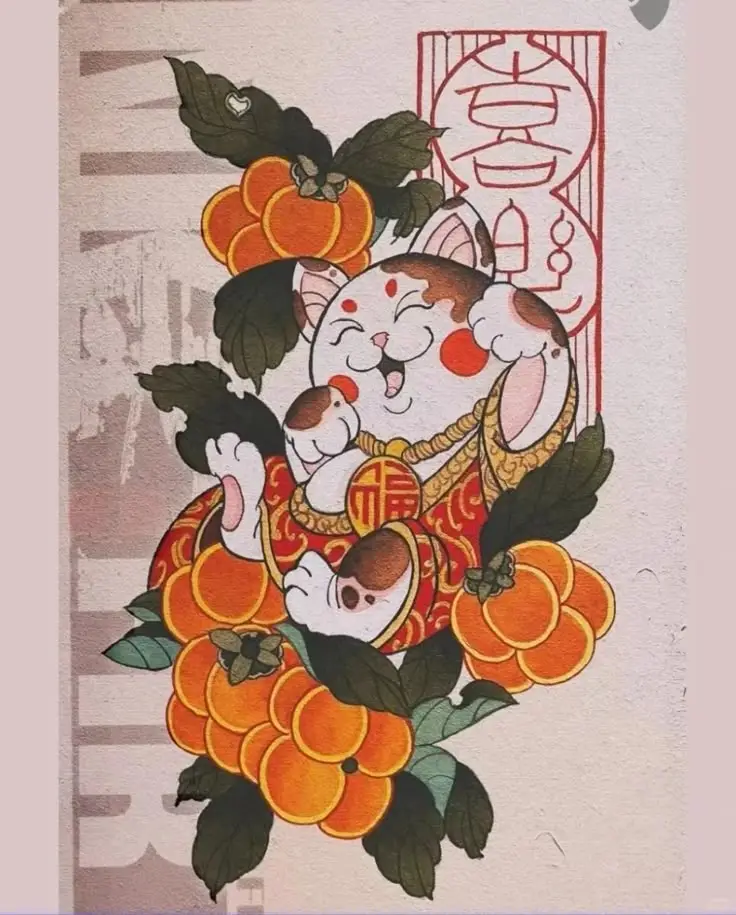 Sưu Tầm Những Hình Xăm Mèo Thần Tài Ấn Tượng 41