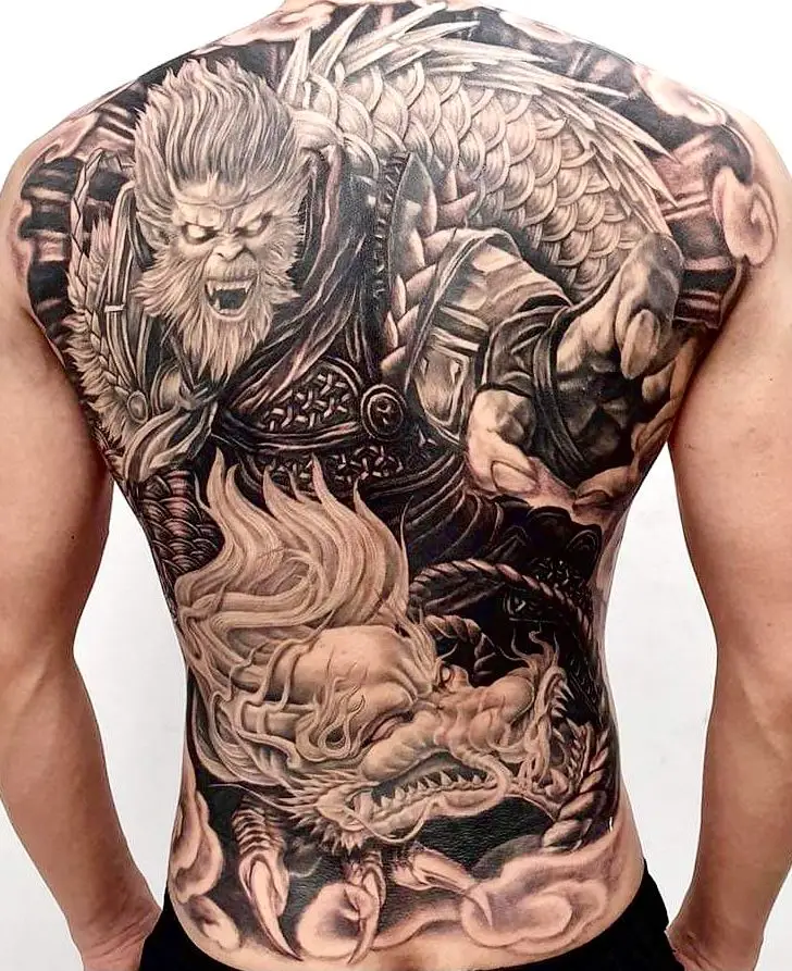Hình Xăm Ngộ Không Full Lưng: Khám Phá Nghệ Thuật Xăm Hình 41