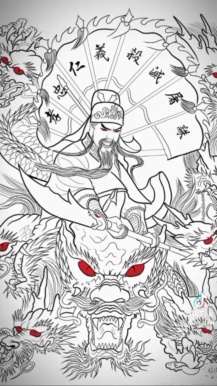 Hình Xăm Ngũ Hổ Tướng - Linh Thú Bảo Vệ 13