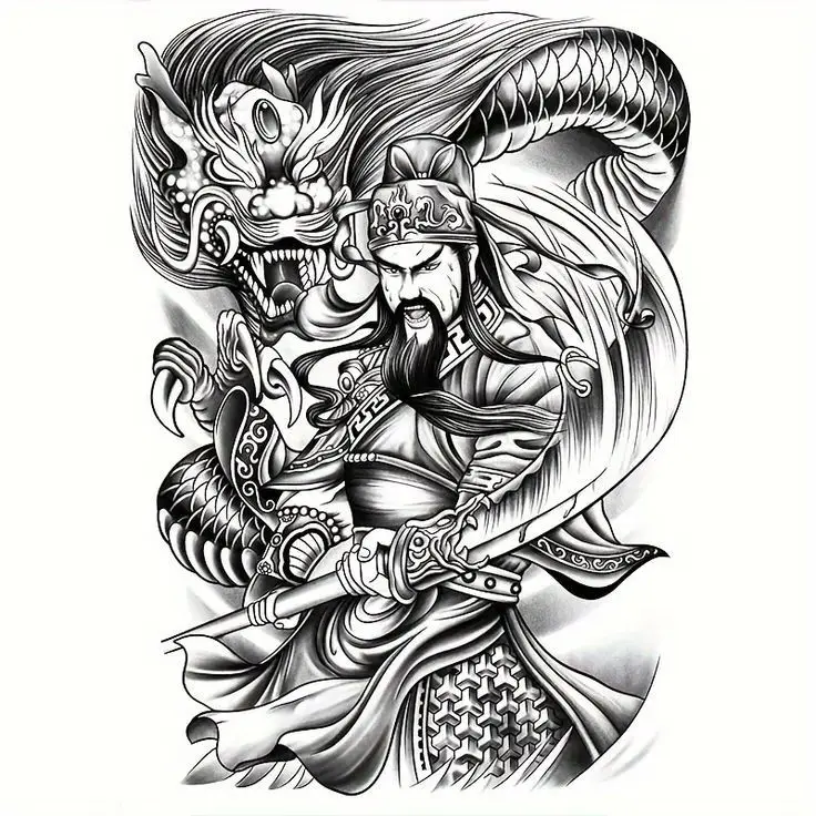 Hình Xăm Ngũ Hổ Tướng - Linh Thú Bảo Vệ 35
