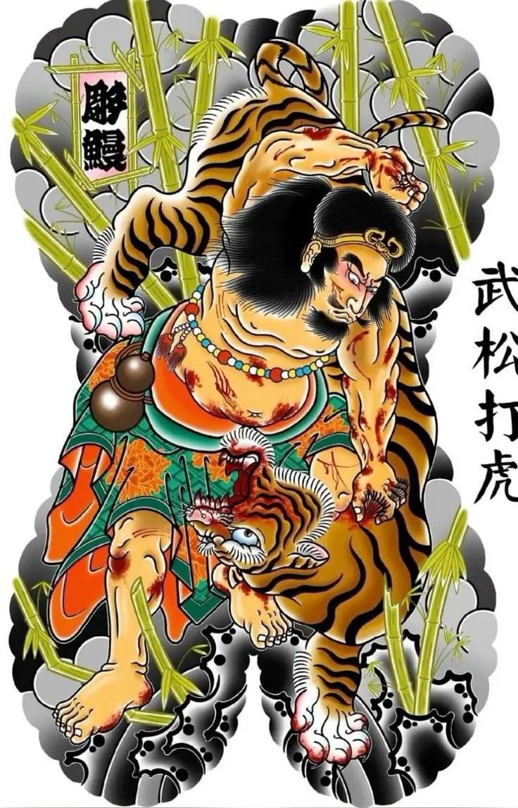 Hình xăm Nhật cổ kín lưng - Nghệ thuật xăm độc đáo 25