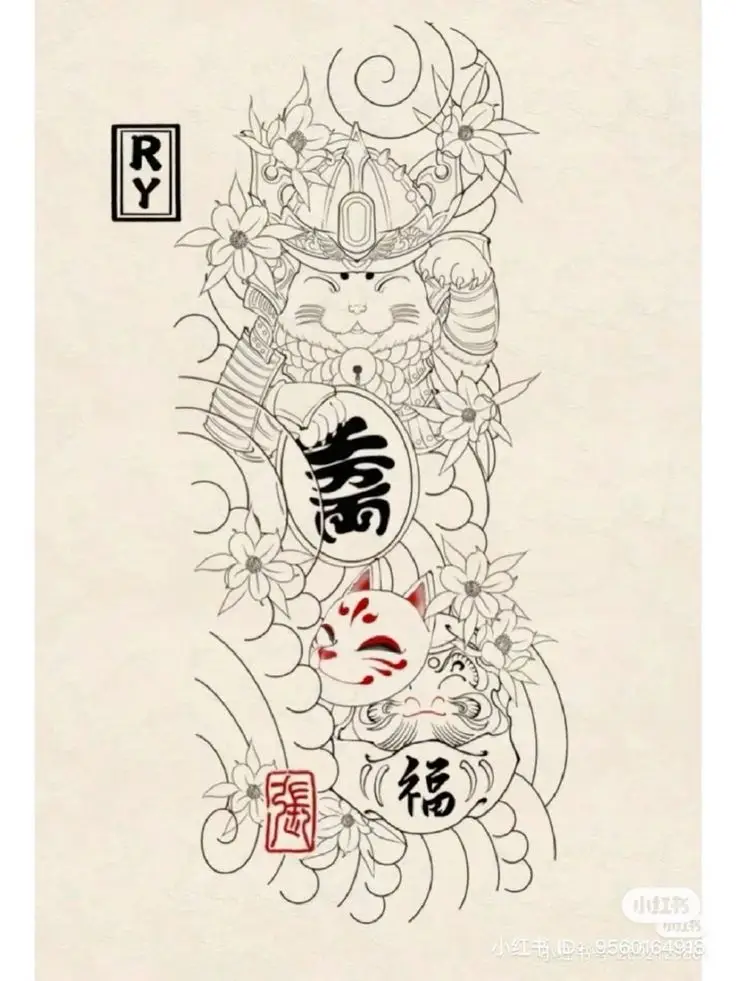 Khám phá hình xăm nửa lưng samurai ấn tượng