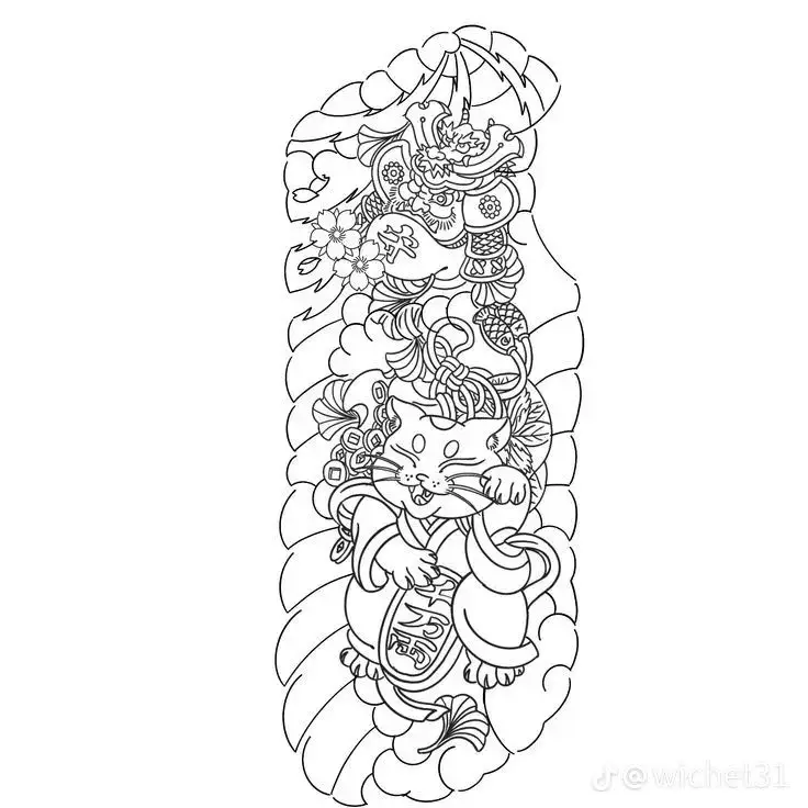 Hình Xăm Nửa Ngực Nhật Cổ - Nghệ Thuật Truyền Thống Gợi Cảm 40